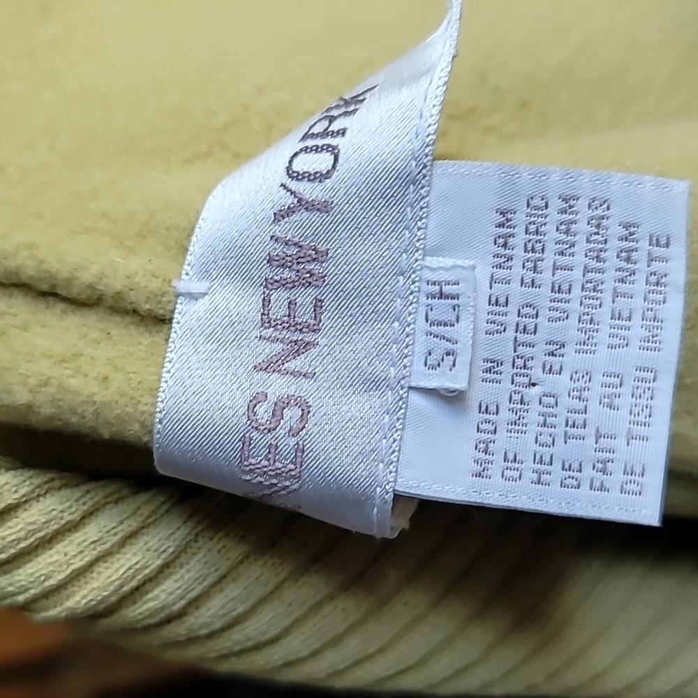 Jones NY jacket and sweater chartreuse wool quiet luxury coquette preppy - Picture 11 of 11